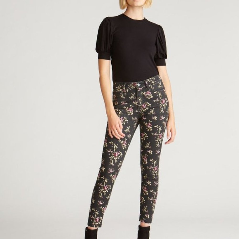 NEW Driftwood Jackie Skinny Ditzy Rose Garden Jeans - Picture 2 of 10
